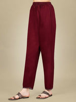 Thumbnail for Jyoti Fashion Women's Maroon Silk Blend Embroidery & Sequence work Kurta with Trouser & Dupatta - Distacart