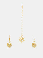 Thumbnail for Ruby Raang Kundan Maang Tikka With Earrings