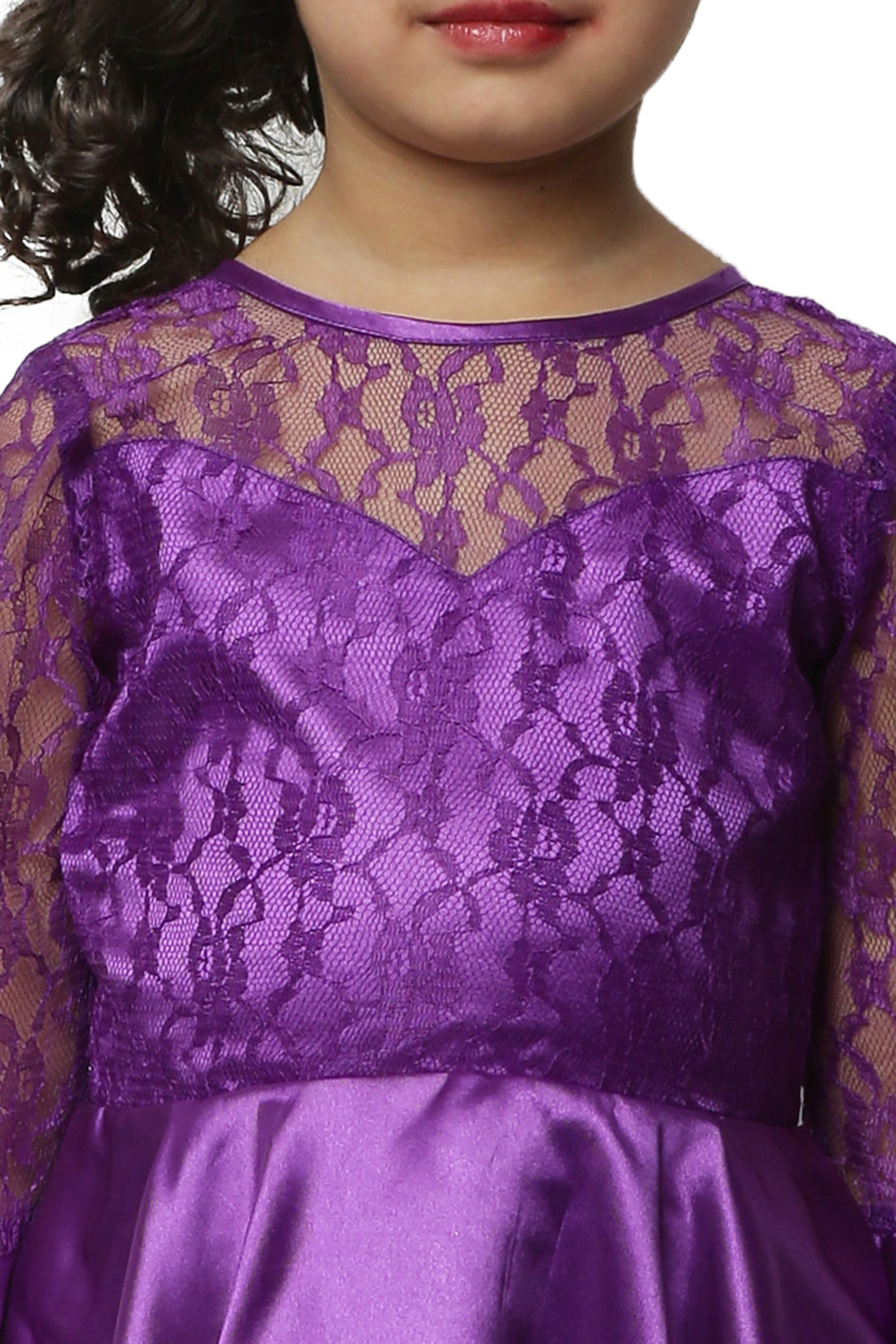 Asmaani Kids Party Wear Stylish Dresses, Perfect for Parties, Functions & Vacations - Purple