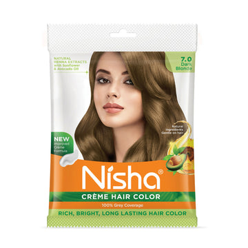 Nisha Creme Hair Color for Women - Dark-Blonde - Distacart
