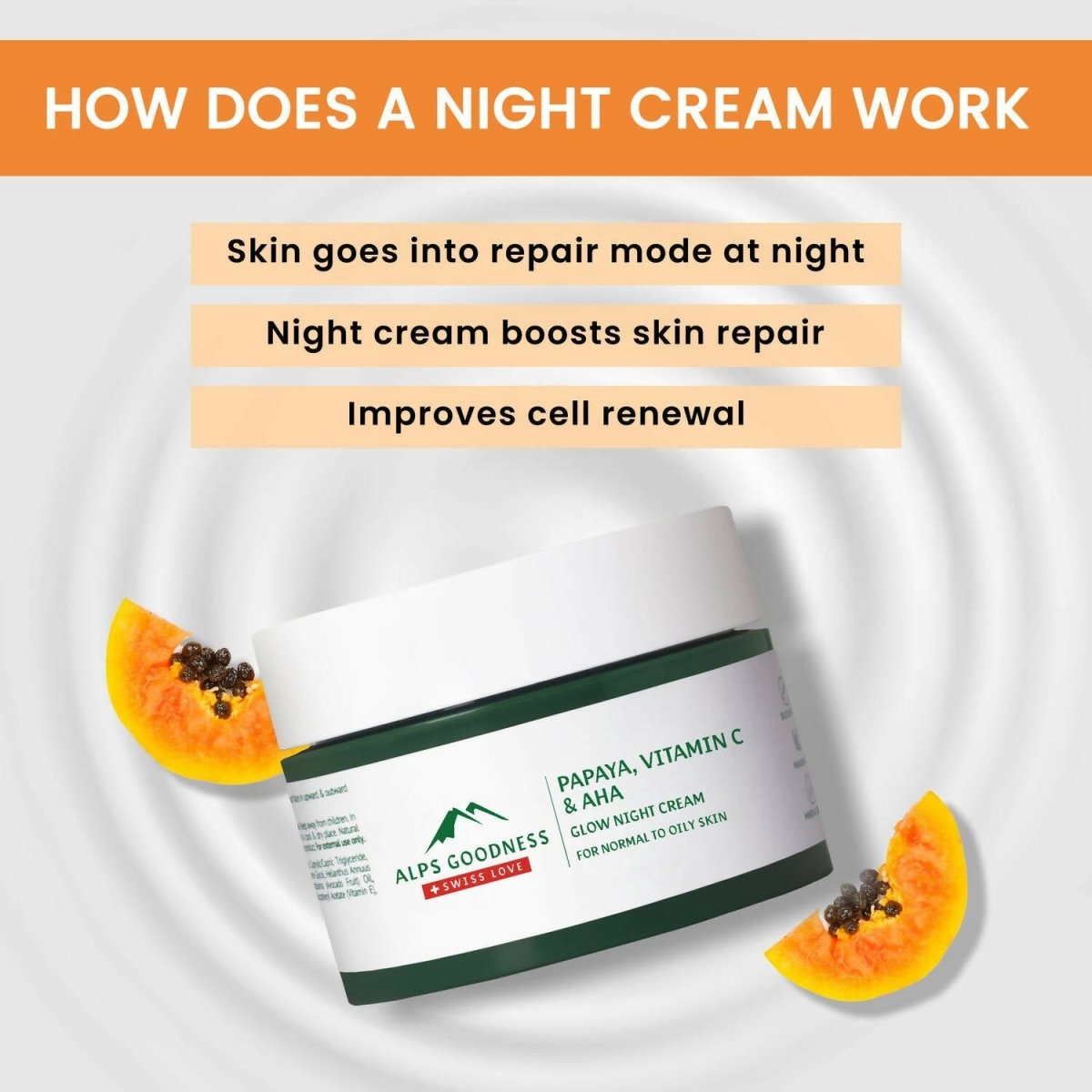 Alps Goodness Papaya, Vitamin C and AHAs Glow Night Cream - Distacart