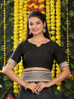 Thumbnail for Astita Linen Cotton Black Saree