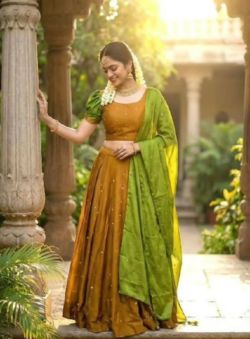 Teeya Creation Womens New Trendy Festive Season Designer Lehenga Choli Set - Green - Dista
