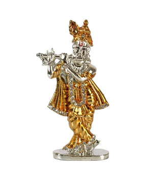 Relicon Lord Krishna Idol Silver Gold Metal Statue - Distacart