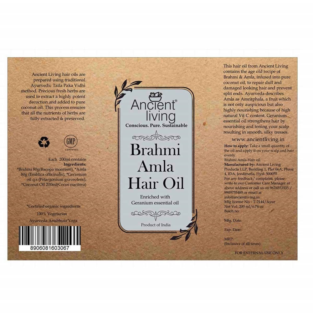 Ancient Living Brahmi Amla Hair Oil uses