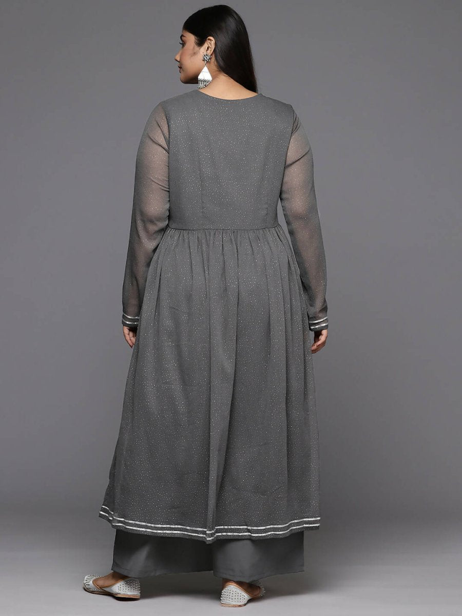 Ahalyaa Women's Traditional wear Kurta Set - Grey - Distacart
