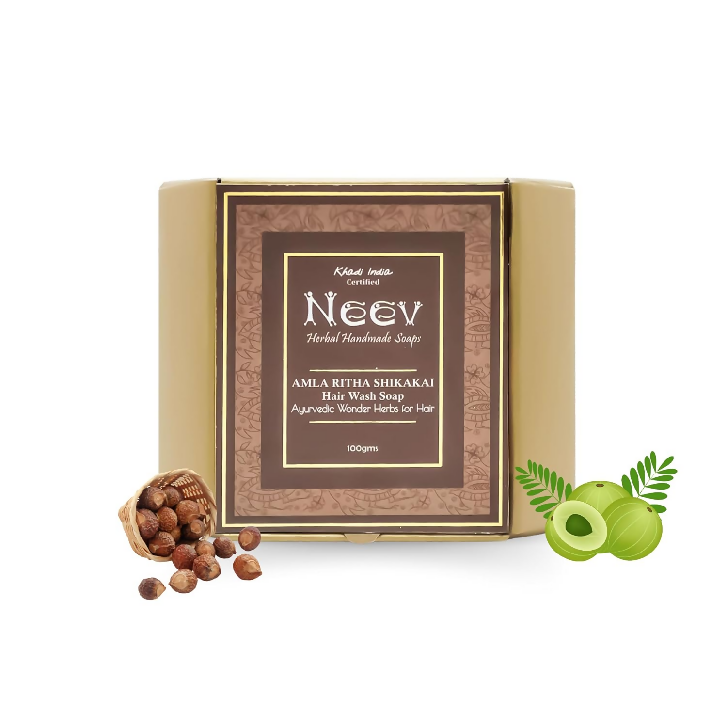 Neev Herbal Handmade Soap Amla Ritha Shikakai Hair Wash Ayurvedic - Distacart