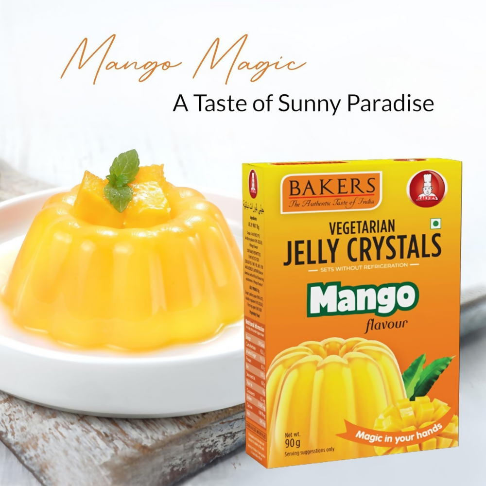 BAKERS Jelly Crystal Set of 4 - Mango, Pineapple, Litchi & Orange - Dista