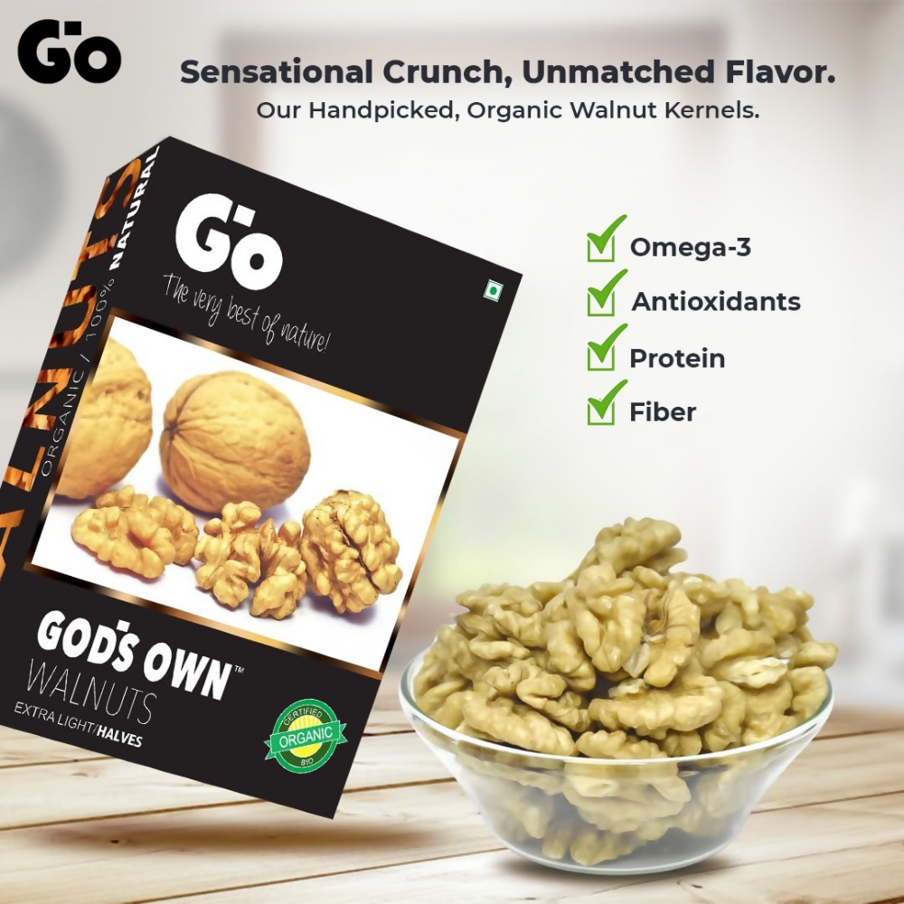 Go Organic Kashmiri Extra Light Halves Walnuts Kernels - Dista