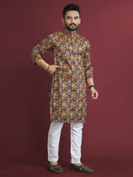 Thumbnail for Anaita Multicolour Printed Pure Silk Straight Kurta - Distacart
