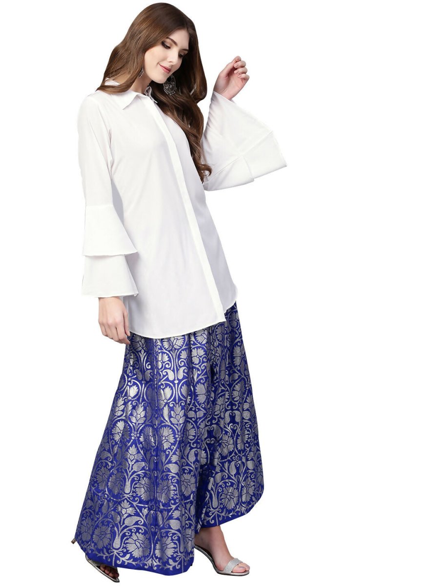 Ahalyaa Women's Traditional Wea Co-ods - White - Distacart