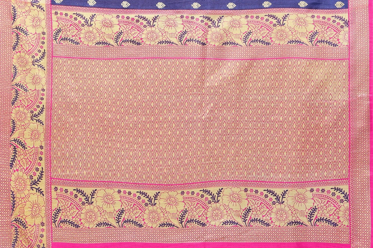 Vamika Navy Blue Printed Art Silk Saree - Distacart