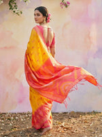 Thumbnail for Shree Shyam Fashion Yellow Soft Silk Saree - Distacart