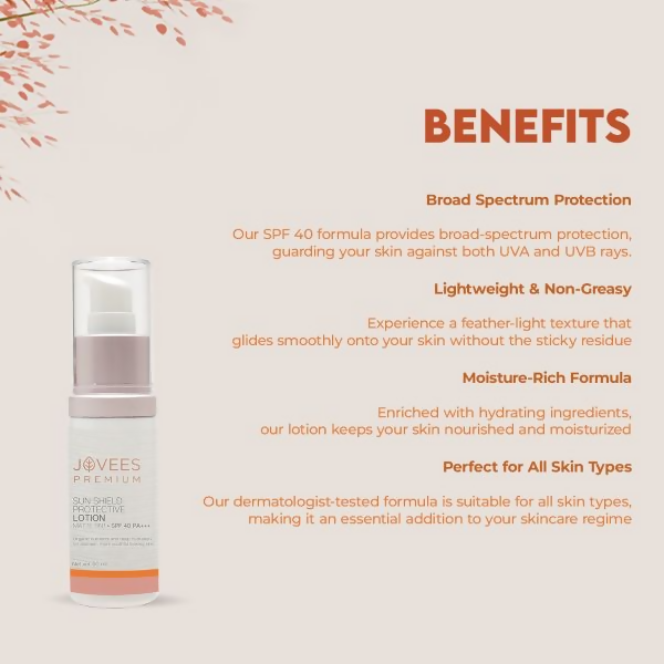 Jovees Premium Sun Shield Protective Lotion SPF 40 PA+++ - Distacart