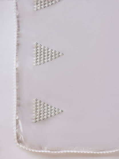 Grey Tissue Slub Embroidered Saree with Unstitched Blouse - Vairagi - Distacart