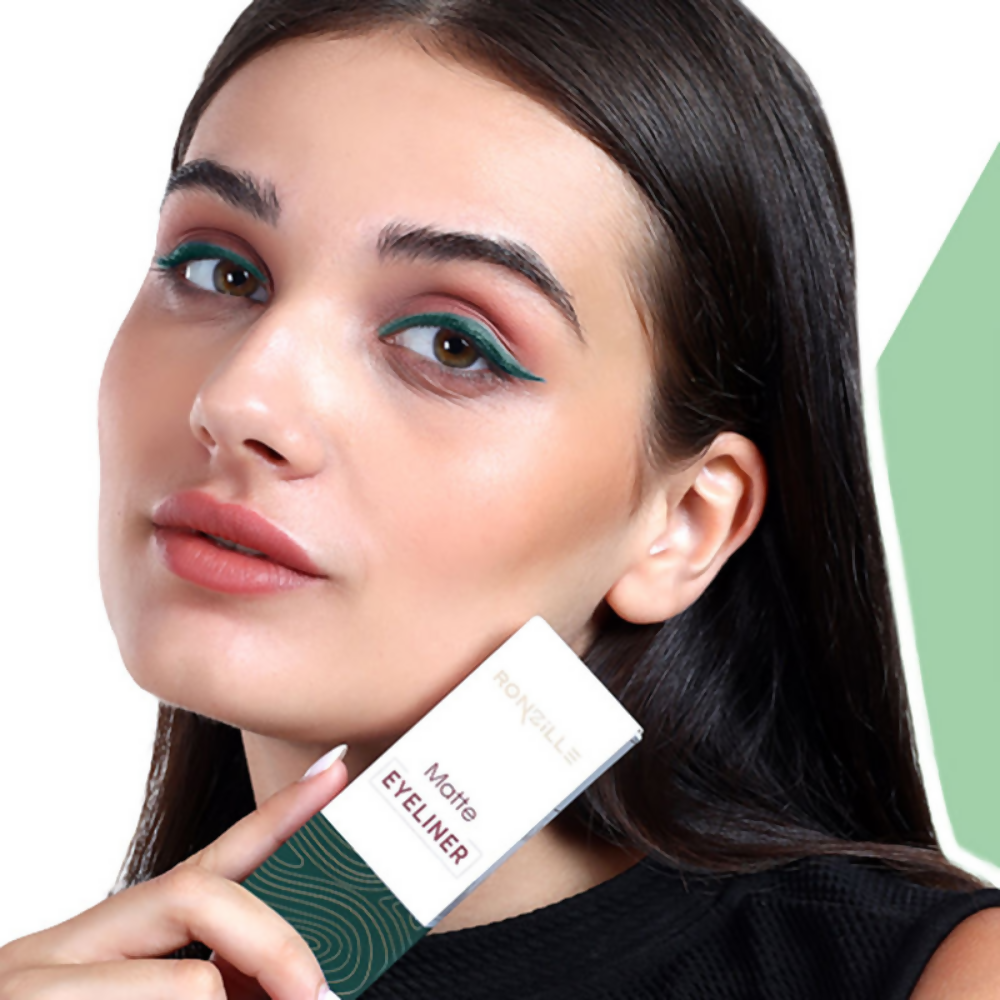 Ronzille Smudgeproof And Waterproof Liquid Matte Eyeliner - Green - Dista