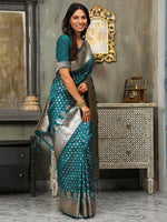 Thumbnail for Astita Banarasi Silk Sea Green Saree