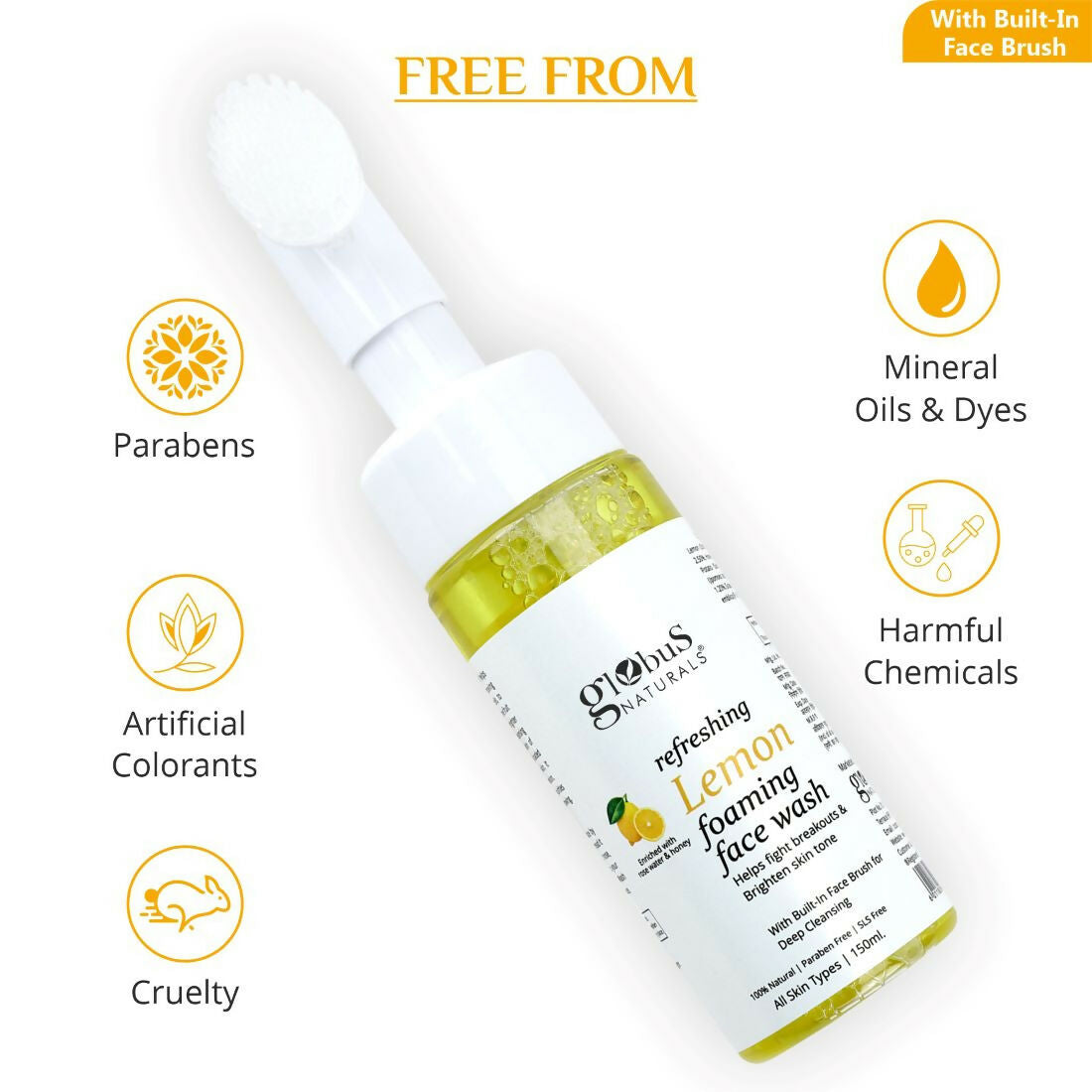 Globus Naturals Brush Lemon Face wash