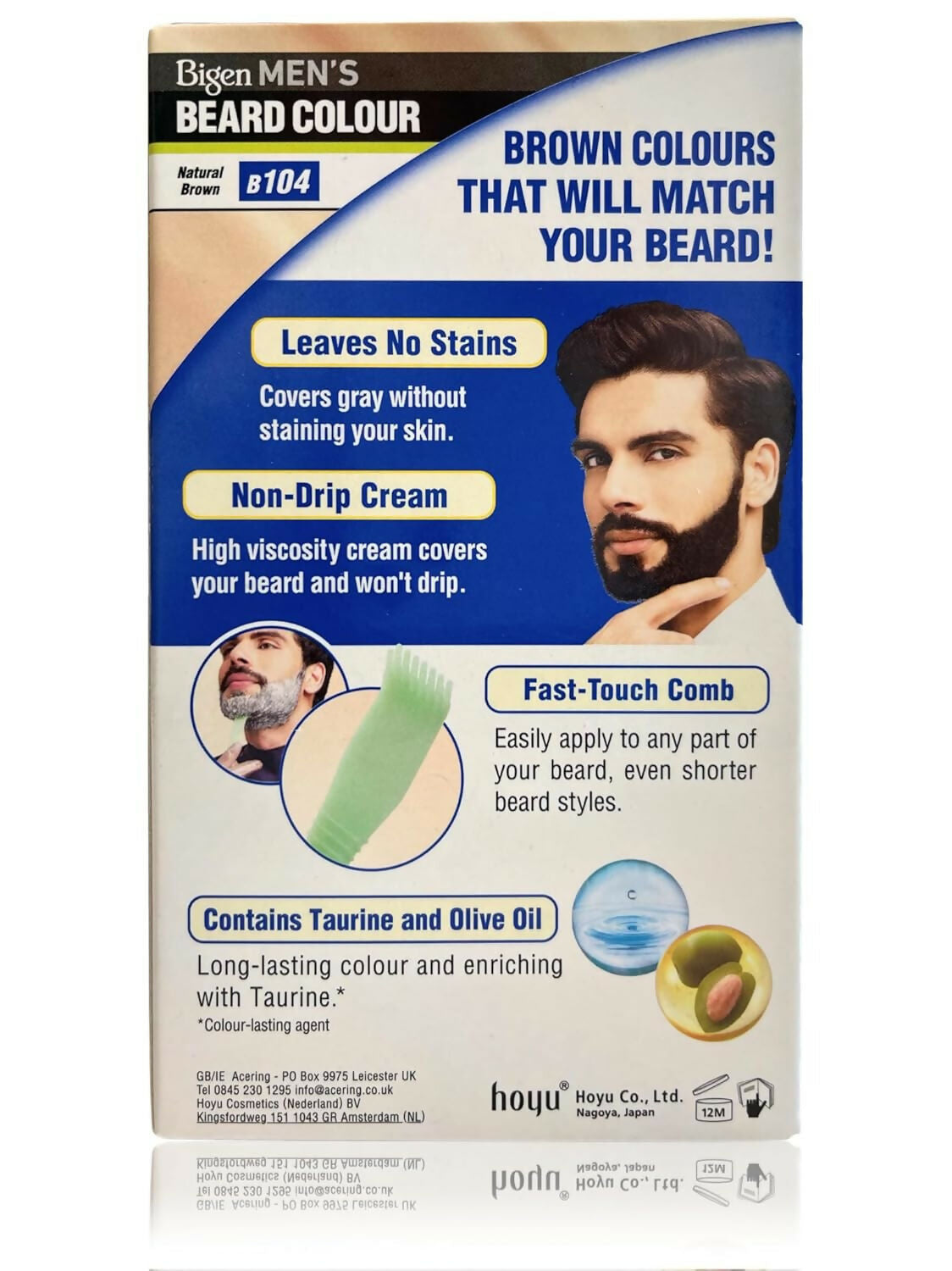 Bigen Men's Beard Color - Natural Brown B104 - Distacart