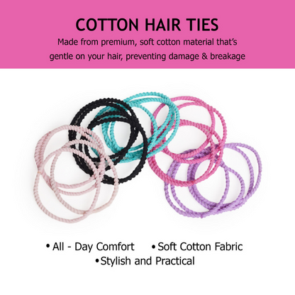 Bronson Professional Elastic Hair Rubber Bands Hair Ties Soft Stretchable Multicolor - Dista