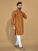 Anaita Mustard Printed Cotton Straight Kurta - Distacart