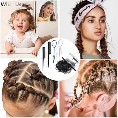 Bronson Professional Rubber Band Soft & Smooth Basic Everyday Wear Thin Elastics Stretchy Hair Tie - Dista