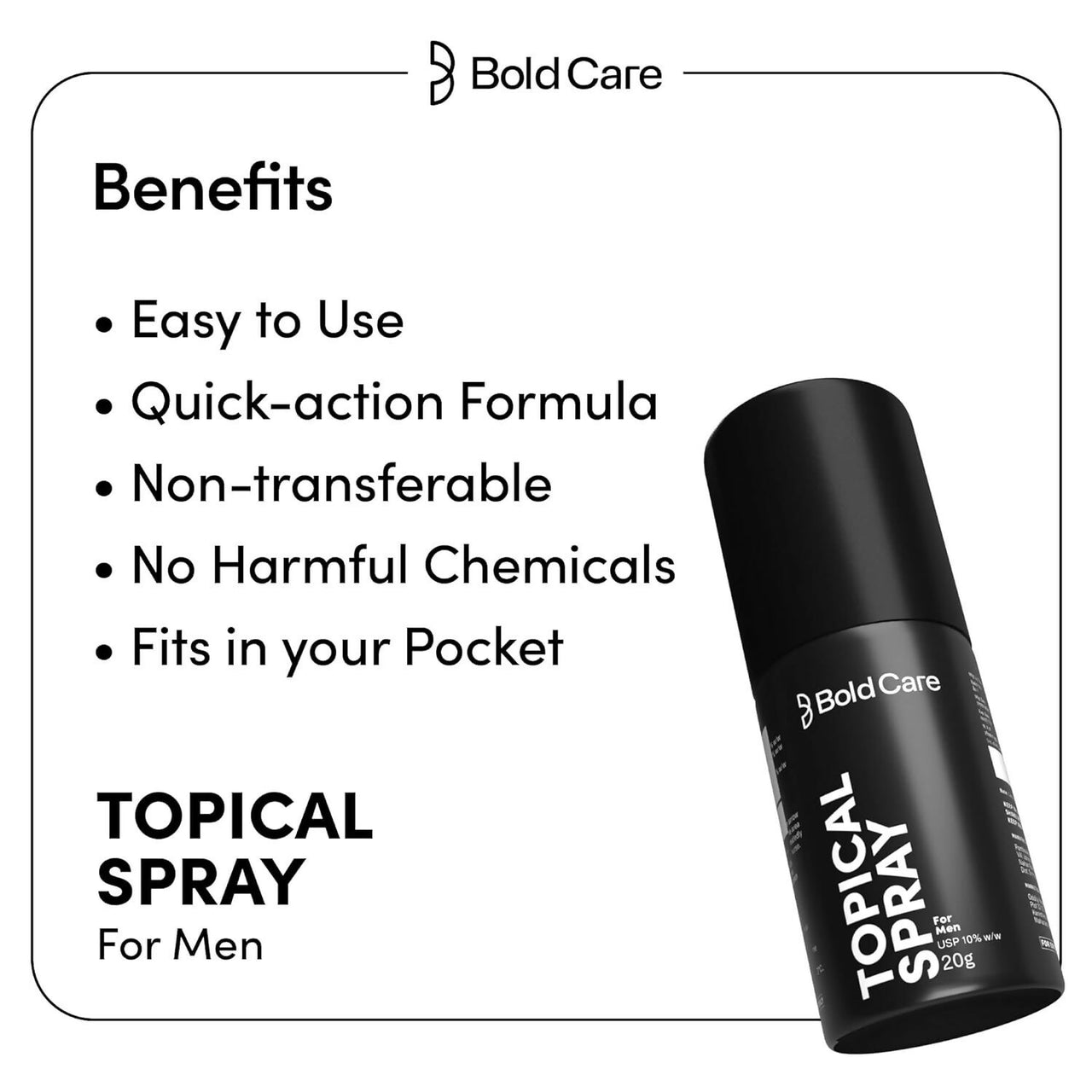 Bold Care Topical Non-Transferable Spray For Men - Distacart