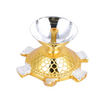 Thumbnail for CraftVatika Brass Turtle Base Diya