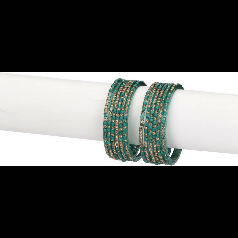 Afast Bridal Wedding & Party Fashionable Colorful Glass Bangle/Kada Set, Pack Of 12 - Redium - Distacart