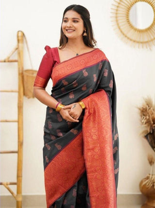 Anouk Woven Design Zari Banarasi Saree - Distacart