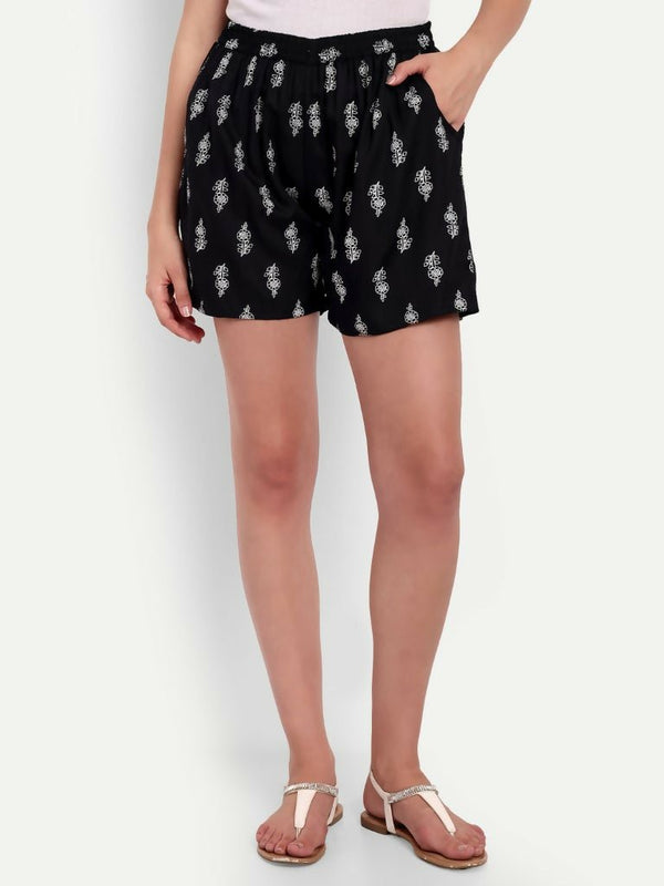 Alvano Beautiful Printed Black Boxer Shorts - Distacart