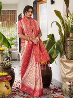 Thumbnail for Shree Shyam Fashion Cream Soft Silk Saree - Distacart