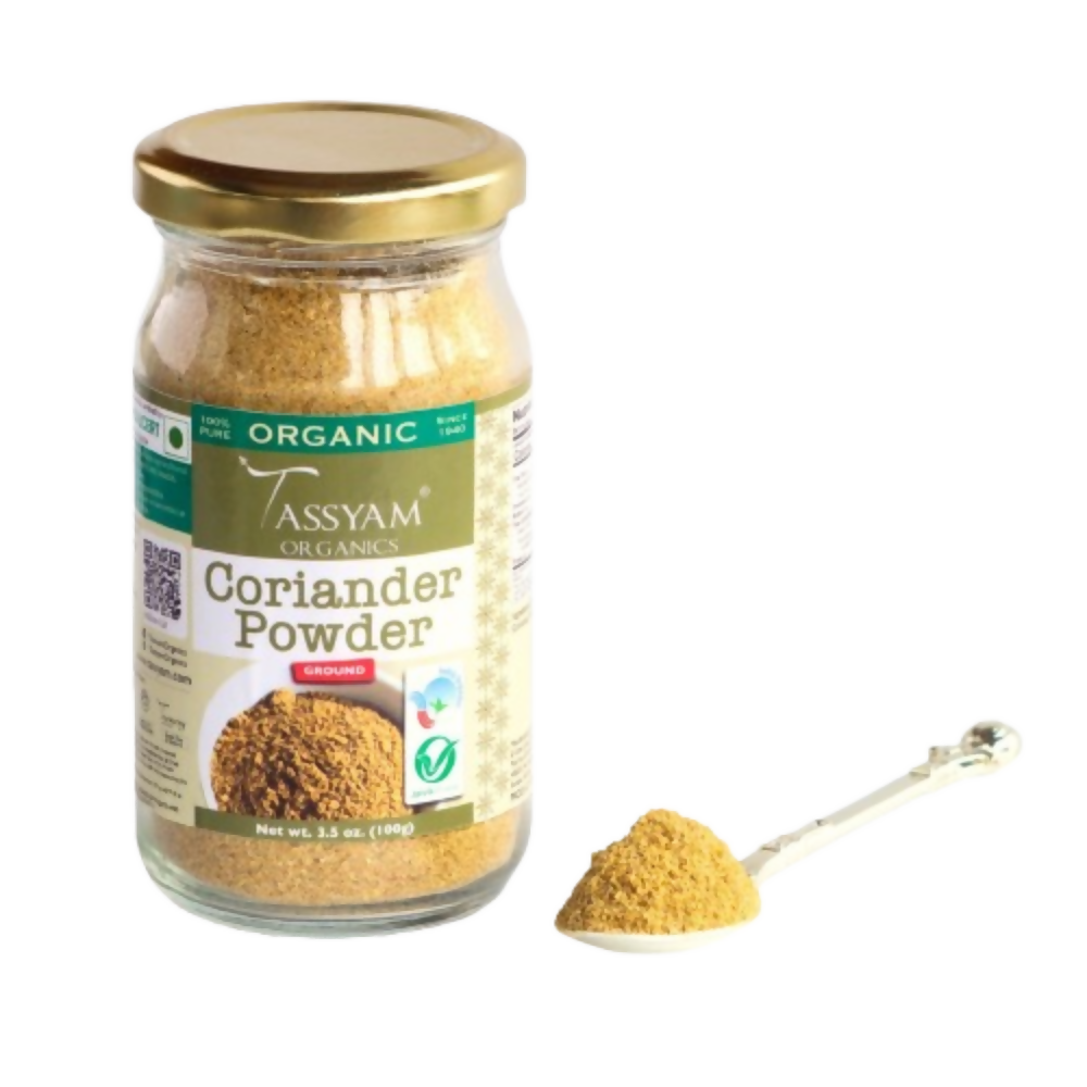 Tassyam Organics Certified 100% Organic Coriander Seeds Powder - Distacart