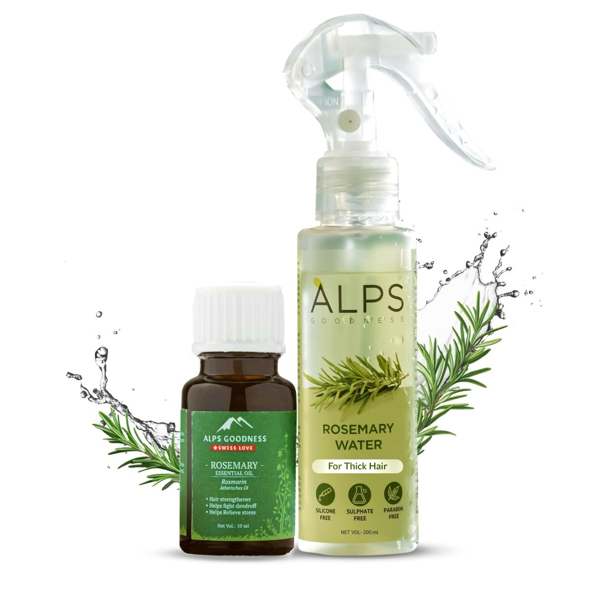 Alps Goodness Rosemary Haircare Power Duo with Rosemary Water & Rosemary Essential Oil - Distacart