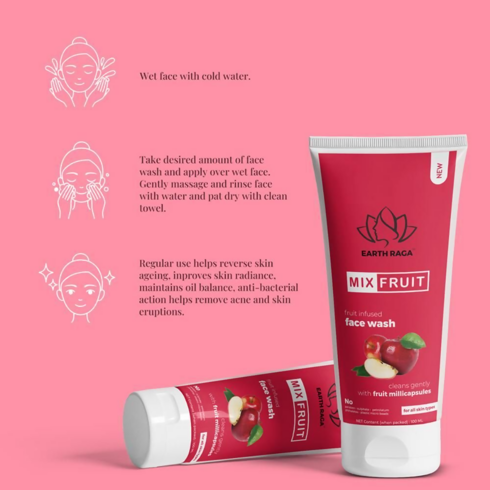 Earthraga Mix Fruit Face Wash - Distacart