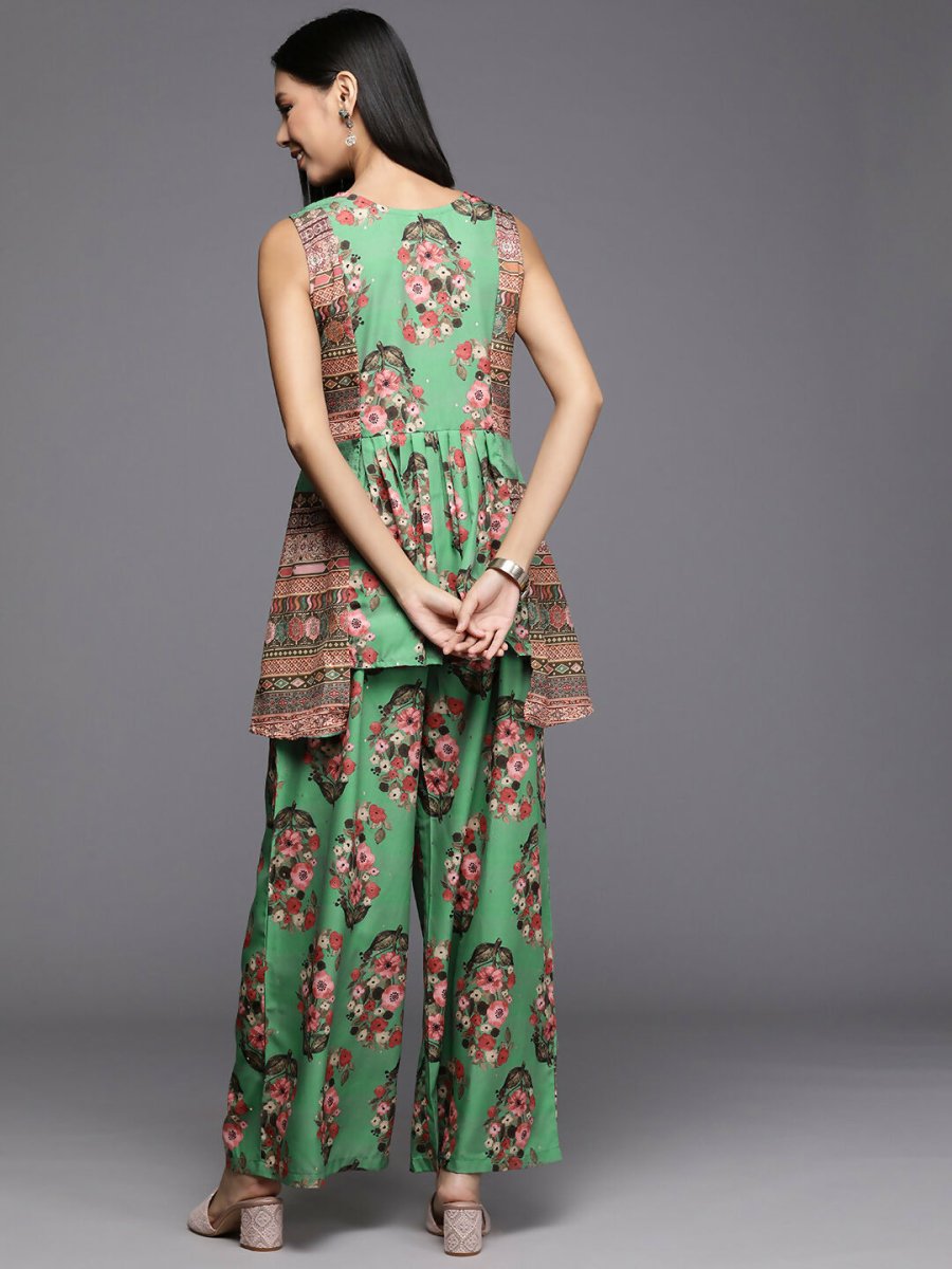 Ahalyaa Women's Traditional Wear Co-ods - Green - Distacart