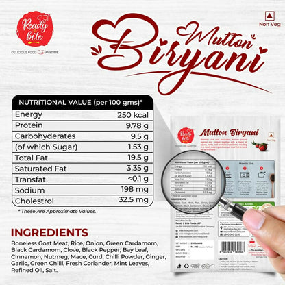 Ready 2 Bite Mutton Biryani - Distacart
