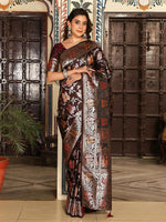 Thumbnail for Astita Red Silk Saree