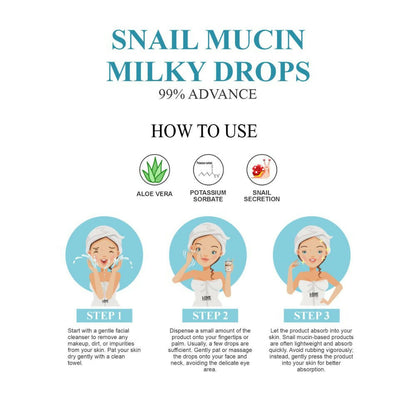 Love Earth Snail Mucin Milky Drops Face Serum - Distacart