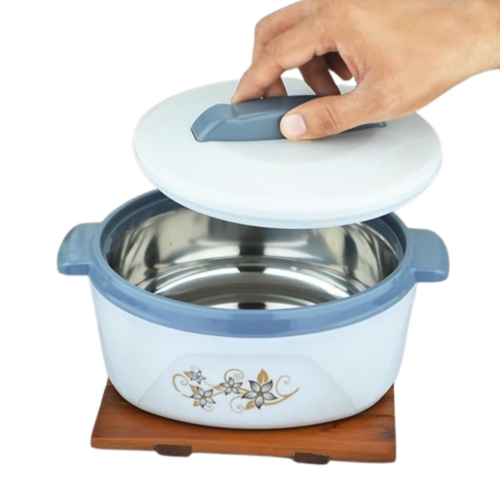 ramila Brand Insulated Inner Steel Casserole for Roti - White - Dista