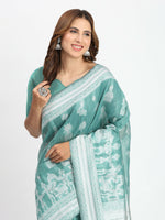 Thumbnail for Astita Linen Cotton Mustard Saree