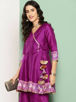 Thumbnail for Ahalyaa Women's Traditional Wear Co-ods - Purple - Distacart