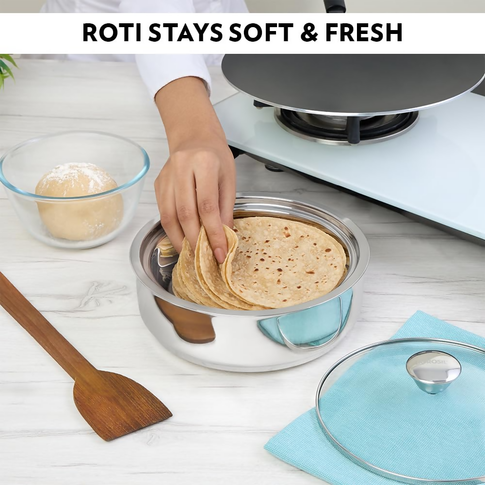 Borosil Stainless Steel Insulated Roti Server - Dista