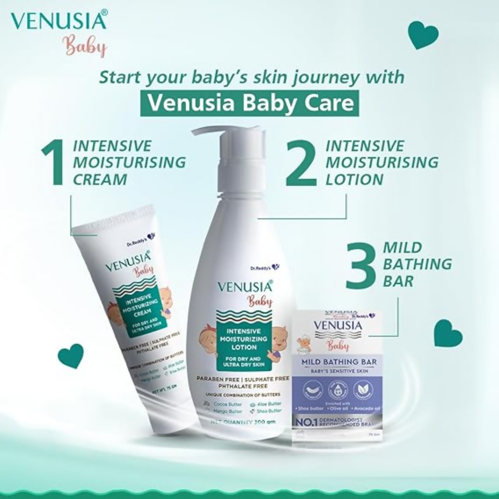 Dr. Reddy's Venusia Baby Intensive Moisturizing Cream | For Dry & Ultra-Dry Skin | Paraben & Sulphate-Free - Distacart