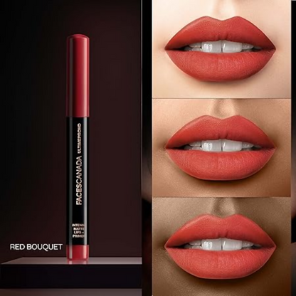 Faces Canada Ultime Pro Hd Intense Matte Lipstick + Primer - Red Bouquet (Red) - Distacart