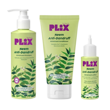 PLIX The Plant Fix Neem Anti-Dandruff Advanced Combo - Shampoo, Conditioner & Lotion - Distacart