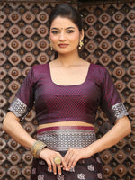 Thumbnail for Astita Wine Silk Saree