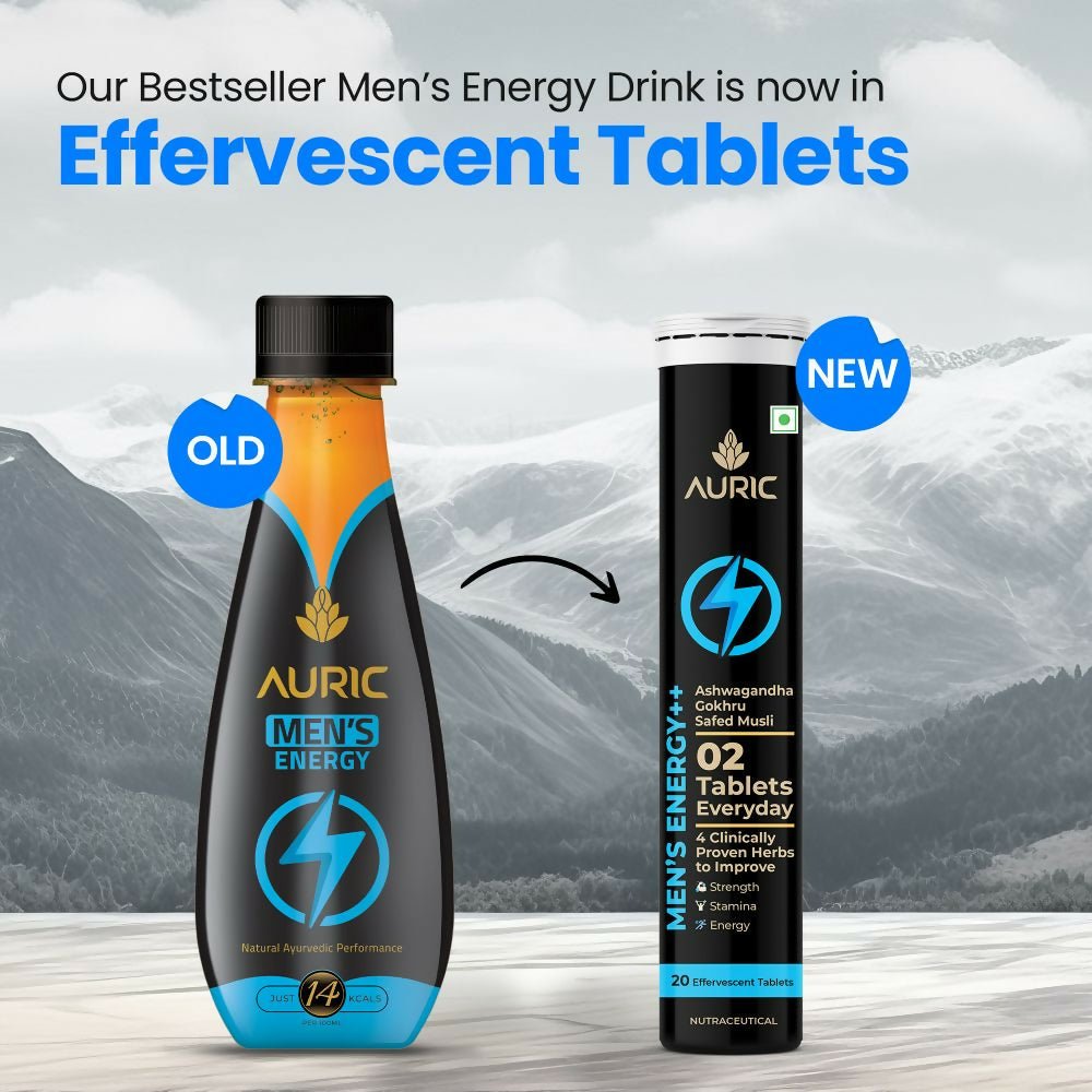 Auric Men's Energy++ Effervescent Tablets - Distacart