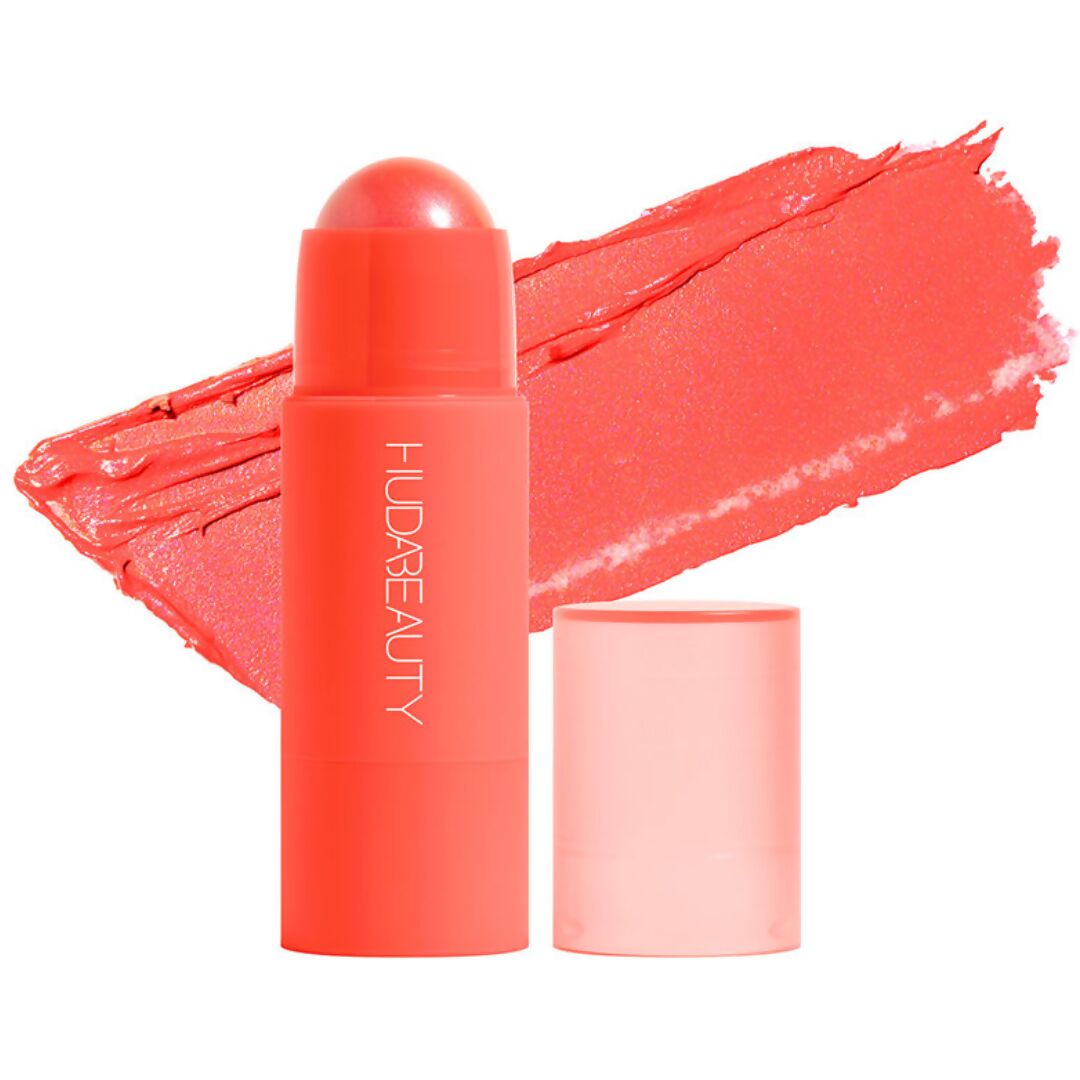 Huda Beauty Cheeky Tint Blush Stick - Coral Cutie - Distacart