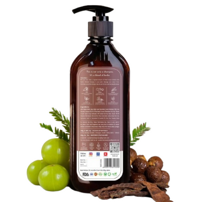 Pureus Herbals Shreekesha Amla Reetha Shikakai Shampoo - Dista
